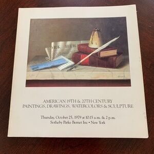 Sotheby's Sale 4290 American Paintings Drawings Sculpture Auction Catalog 1979